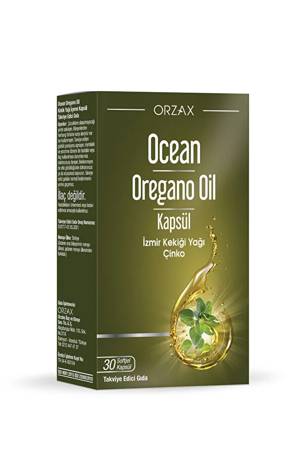 İzmir Kekiği (Origanum Onites L.) Yağı - Çinko - Oregano Oil - 30 Kapsül